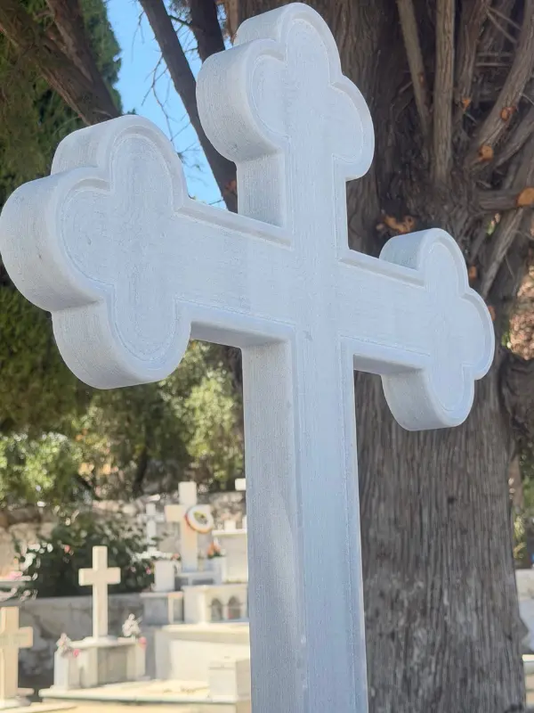 Μασίφ μαρμάρινος σταυρός CNC 01